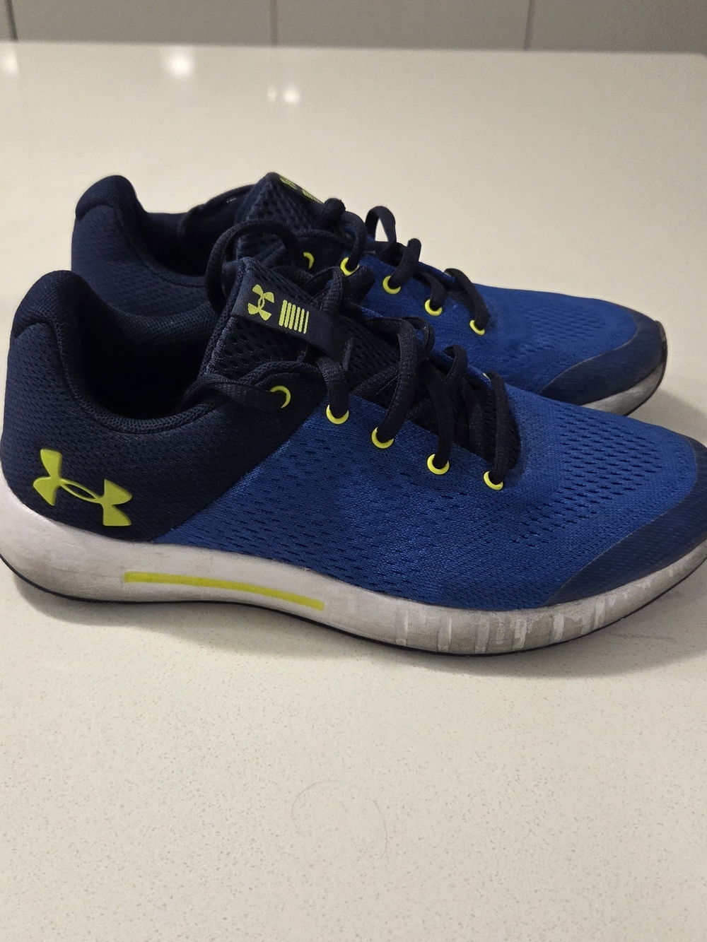Under Armour Blue & Neon Running Sneakers